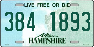 NH license plate 3841893