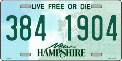 NH license plate 3841904