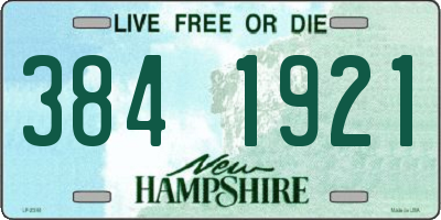 NH license plate 3841921