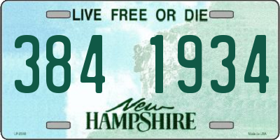 NH license plate 3841934
