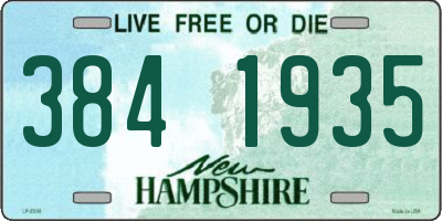 NH license plate 3841935