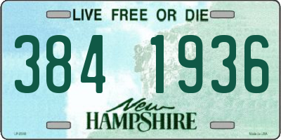 NH license plate 3841936