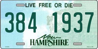 NH license plate 3841937