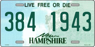 NH license plate 3841943