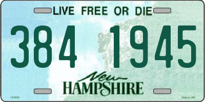 NH license plate 3841945