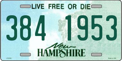 NH license plate 3841953