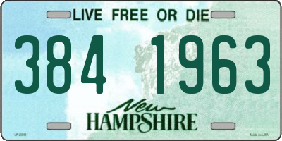 NH license plate 3841963
