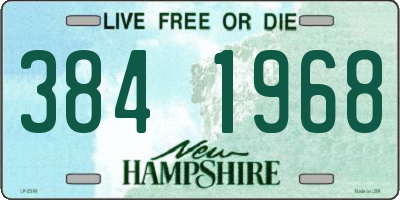 NH license plate 3841968