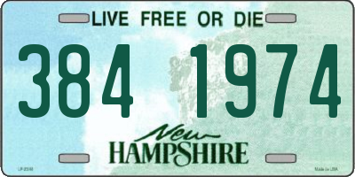 NH license plate 3841974