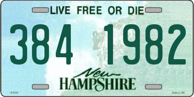 NH license plate 3841982