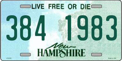 NH license plate 3841983