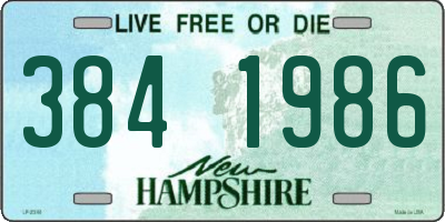 NH license plate 3841986