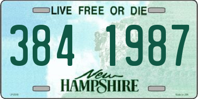 NH license plate 3841987