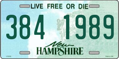 NH license plate 3841989