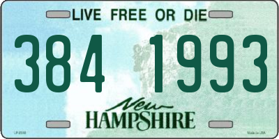 NH license plate 3841993