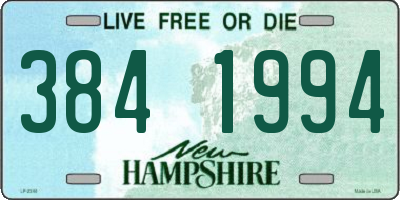 NH license plate 3841994