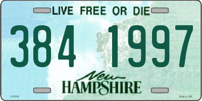 NH license plate 3841997
