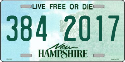 NH license plate 3842017