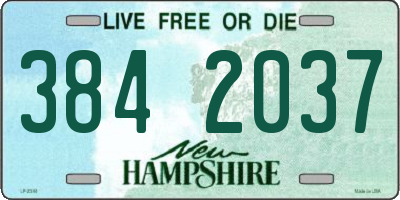 NH license plate 3842037