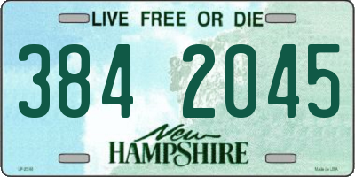 NH license plate 3842045