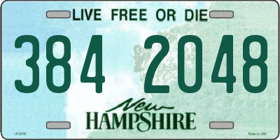 NH license plate 3842048