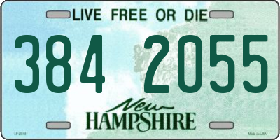 NH license plate 3842055