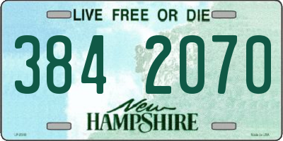 NH license plate 3842070
