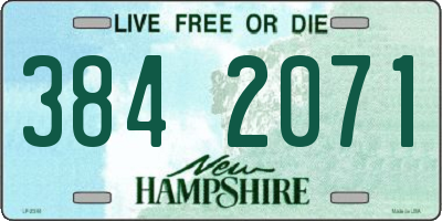 NH license plate 3842071
