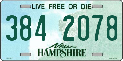 NH license plate 3842078