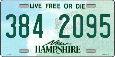 NH license plate 3842095