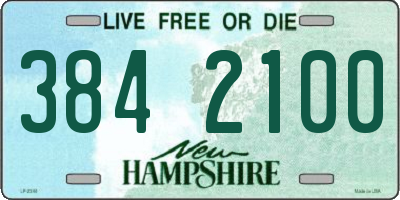 NH license plate 3842100