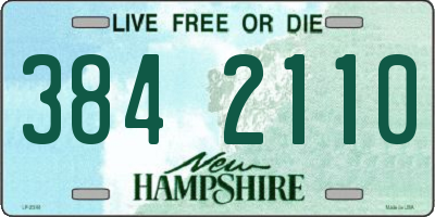 NH license plate 3842110