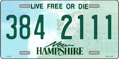 NH license plate 3842111