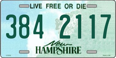 NH license plate 3842117