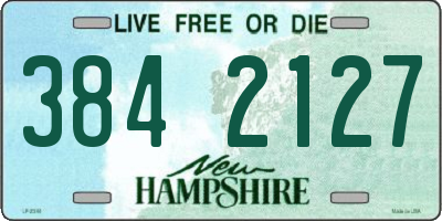 NH license plate 3842127