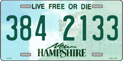 NH license plate 3842133