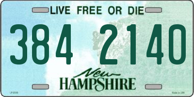 NH license plate 3842140