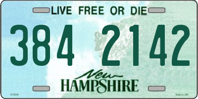 NH license plate 3842142