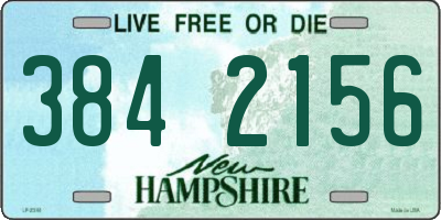 NH license plate 3842156