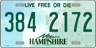 NH license plate 3842172