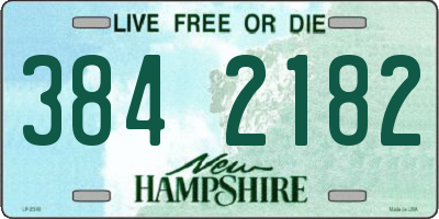 NH license plate 3842182