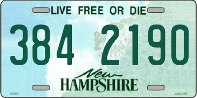 NH license plate 3842190