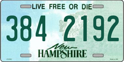 NH license plate 3842192