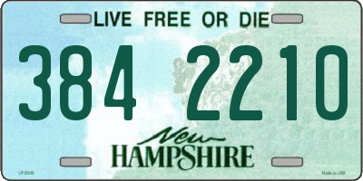 NH license plate 3842210
