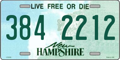 NH license plate 3842212