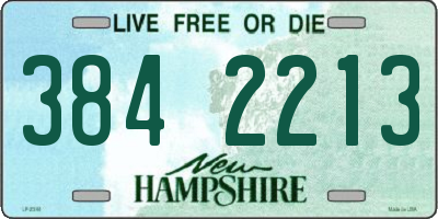 NH license plate 3842213