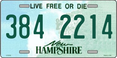 NH license plate 3842214