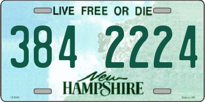 NH license plate 3842224