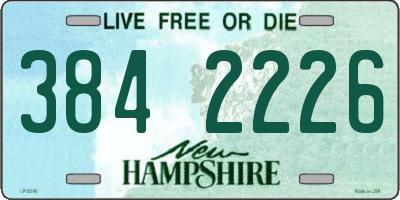 NH license plate 3842226