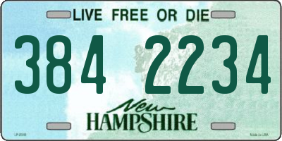 NH license plate 3842234
